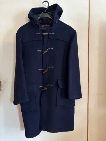 GLOVERALL 네이비 더플 코트 후드 부착 L 영국제