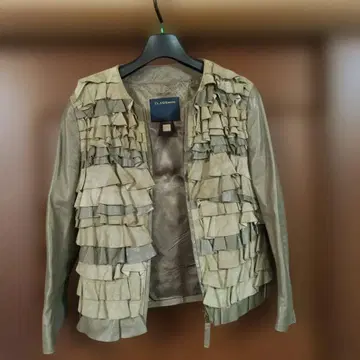 CLASS Roberto Cavalli 프릴 가죽 아우터