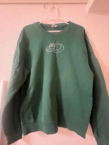 카네코 아야노 복슬복슬한 고양이 맨투맨 그린 M