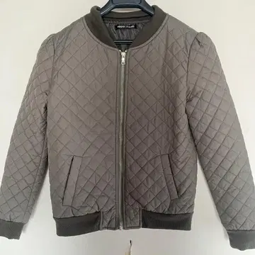 아우터 자켓 퀼팅 카키 가을 겨울