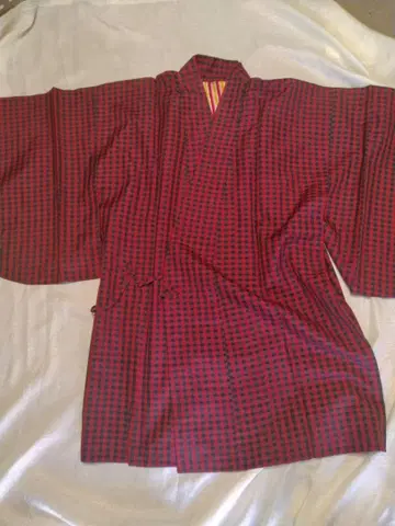 쇼와 레트로 캐주얼 빨간색과 검은색 체크 무늬 겉옷