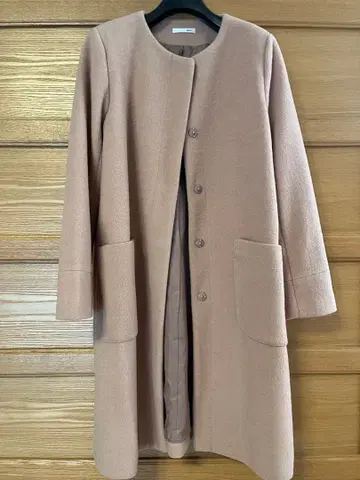 베이지 롱 코트 M 사이즈