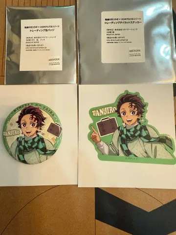 귀멸의 칼날 & 리로 호텔즈 캔뱃지 & 다이컷 스티커