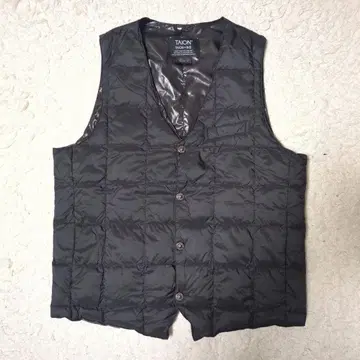 새상품급 TTAION 베이직 V넥 버튼 다운 베스트 블랙 M