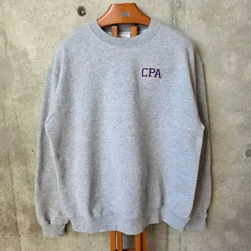 USA 구제 의류 Champion 맨투맨 L 그레이 자수 로고