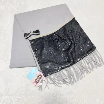 택 포함 YUDLEG 유드레그 스팽글 머플러 리본