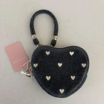 러브러리 하트 하트형 파우치 그레이