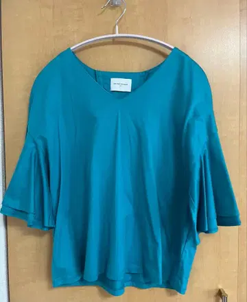 유나이티드 애로우즈 반팔 플레어 슬리브 터콰이즈