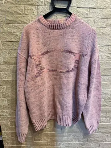 핑크 크루넥 니트 L 사이즈 새상품 한국