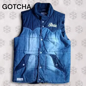 GOTCHA 데님 베스트 로고 자수 사이즈 L 충전솜