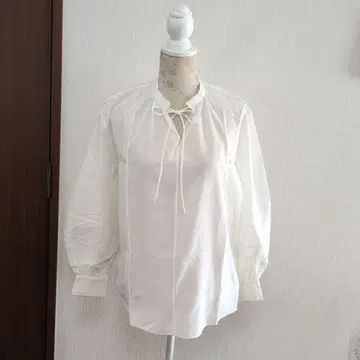 Ballsey 보르지 하이카운트 리본 블라우스 흰색 화이트 36