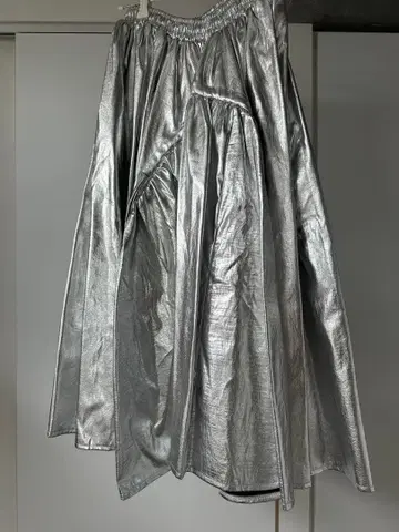 [POPPY] 실버 개더 스커트 M 사이즈