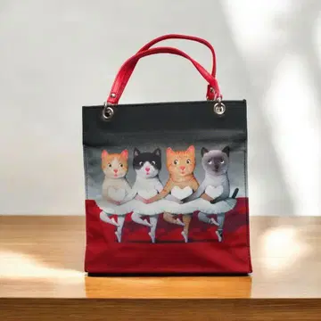 쿠니오 컬렉션 미니 토트백 고양이