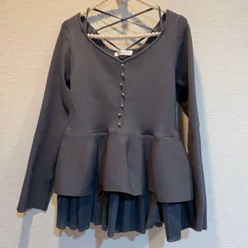 Rirandture 2WAY 레이어드 페플럼 풀오버