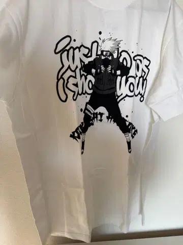 나루토 NARUTO 돌풍전 하타케 카카시 T셔츠 XL 사이즈 화이트