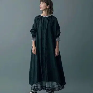 kazumi x 사만사 모스모스 소매 자수 린넨 원피스 SM2