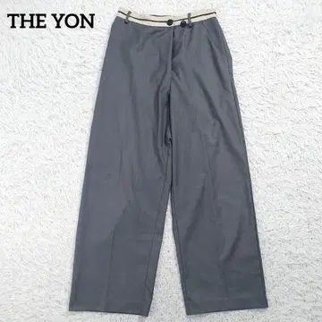 THE YON 크로스 허리 마벨트 디자인 비대칭 랩 팬츠 그레이 M