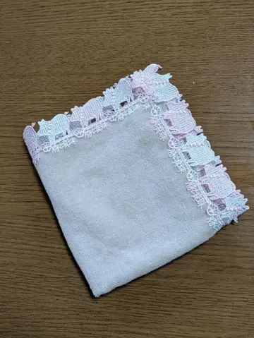 치카자와 레이스 타월 손수건 돼지에게 진주 그레이지