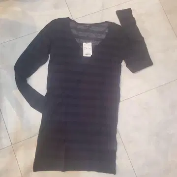 JOSEPH 다크 블루 스트라이프 V넥 니트 M