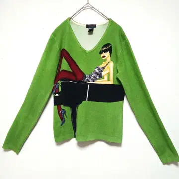 Custo Barcelona 쿠스토 바르셀로나 V넥 긴팔 상의 장식