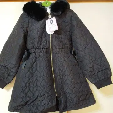 Lily Merry 하트 퀼트 코트 블랙 M