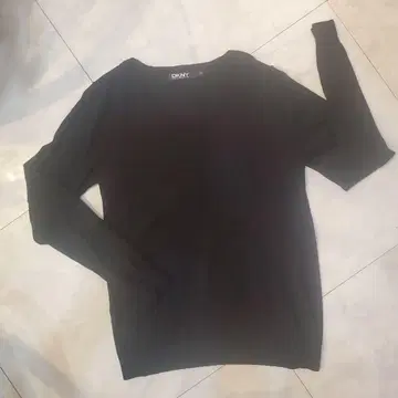 DKNY 블랙 V넥 스웨터 S