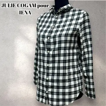 JULIE COGAM pour IENA 체크 무늬 긴팔 셔츠 심플