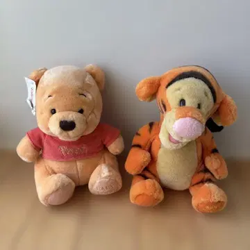 푸우와 티거 봉제 인형 세트