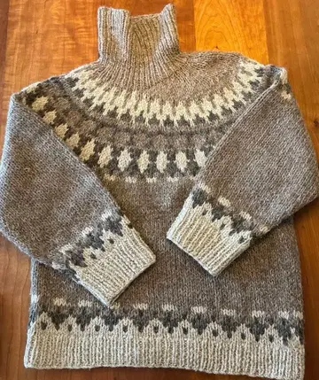 [roku] 터틀넥 니트 36 울 알파카 노르딕