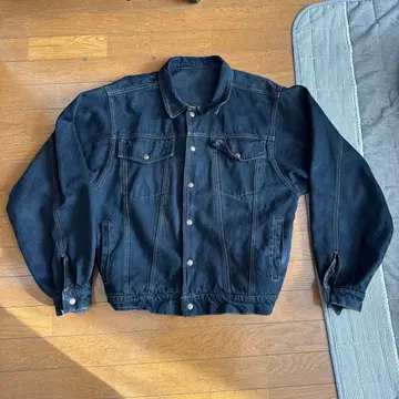 블랙 데님 자켓