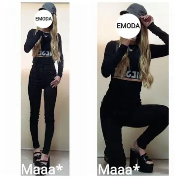 EMODA 에모다 코르셋 하이웨스트 파기니스 블랙 스키니