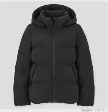 [ 클리닝 완료 ] 유니클로 UNIQLO 심리스 다운 후드티 블랙 M