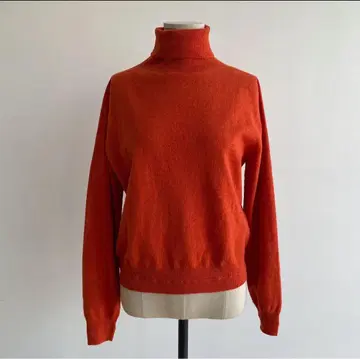 [ 녹차 ] quality high neck knit/오렌지