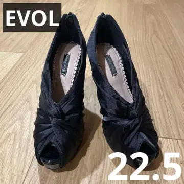 EVOL 블랙 하이힐 22.5cm