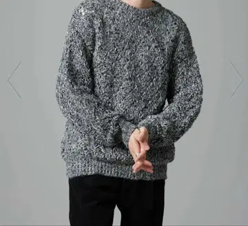 [ 미사용 새상품 ] 나노 유니버스 핸드라이크 니트 블랙 L 사이즈