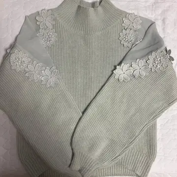 노엘라 플라워 시어 니트 하이넥