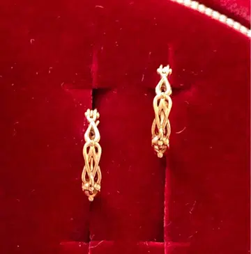 agete 아가트 K10 후프 귀걸이