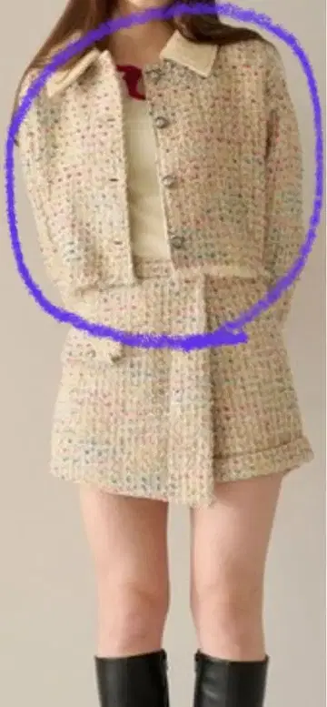 TINA:JOJUN 트위드 자켓