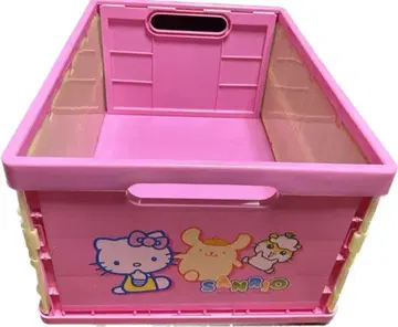 산리오 핑크 수납 박스 장난감 상자 접이식 키티 1998년