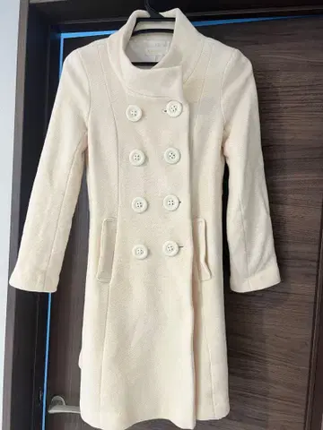 A.R. ROSE 아이보리 더블 브레스트 코트 M 사이즈