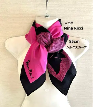 [ 미사용 ] 니나리치 소재 실크 100% 스카프 이탈리아제 85cm