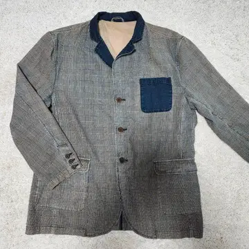 의류 KRM 체크 무늬 테일러드 자켓