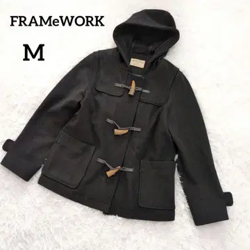 프레임워크 숏 기장 더플 코트 자켓 울 토글 블랙 6038