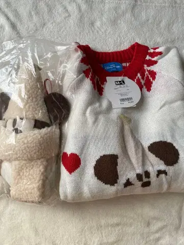 릴루리루 스웨터 니트 숄더백 디즈니 크리스마스