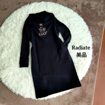 라디에이트 맨투맨 원피스 모크넥 프린트 I라인 새상품급