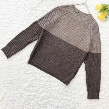 새상품급 무인양품 긴팔 니트 울 100% 남성용 S 스웨터 가을