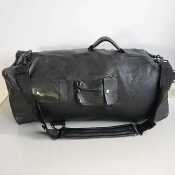 블랙 가죽 더플백 올 가죽 할리 투어링 초퍼