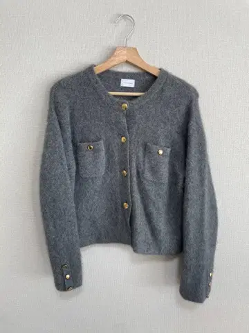 그린 레이블 릴랙싱 결론 데일리 엘리트 가디건 그레이