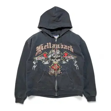 구제 의류 집업 맨투맨 후드티 스컬 크로스파이어 블랙