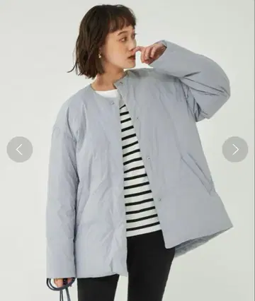 그린 라벨 릴랙싱 다운 자켓 노카라 코트